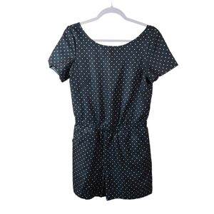 Loft Ladies Short Sleeve Polka Dot Romper- 2